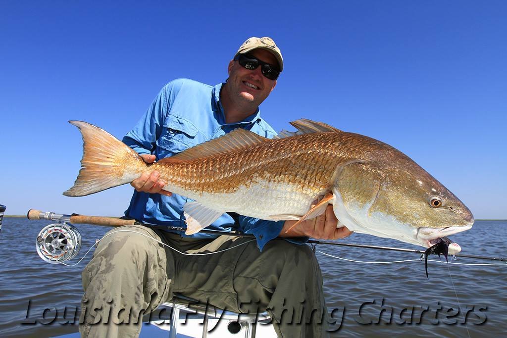 What a beauty! Jason had 8 hours (yes, 8 HOURS!) of tailing LA redfish goodness with Capt. Greg Moon of Louisiana Fly Fishing Charters.