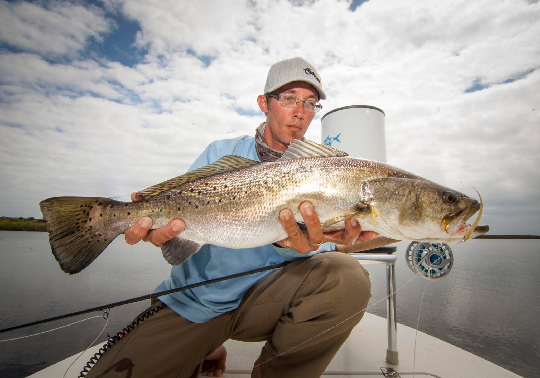 How sweet it is! Capt. Justin Price with RightInSightCharters caught this GORGEOUS speckled trout today. He said, "The length of this trout was only about 25"...all the weight came from the girth." with shoulders like that you know that was fun...Check out Capt. Justin if you are looking to fish the Mosquito or Indian River lagoon system and get on some SLOBS! http://www.rightinsightcharters.com/