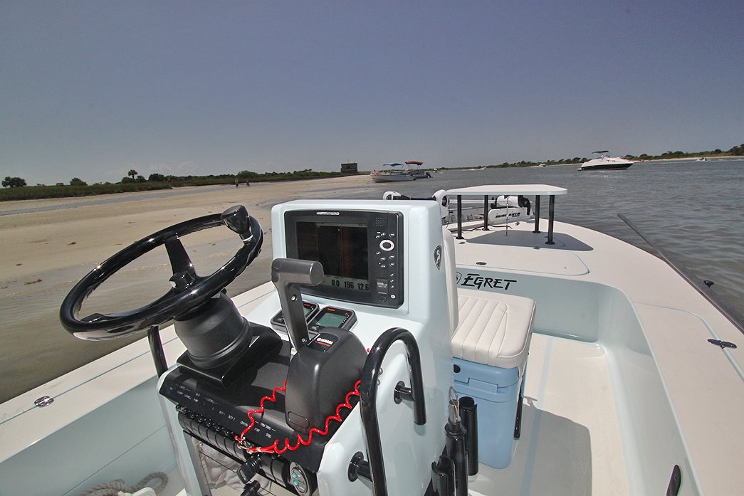 Capt. Tommy Derringer with www.InshoreAdventures.net in St. Augustine Florida, runs fantastic fishing charters in his Egret Boats model Egret 189.