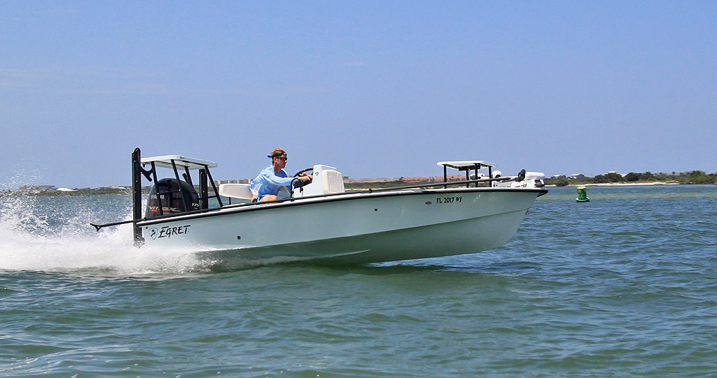 Capt. Tommy Derringer with www.InshoreAdventures.net in St. Augustine Florida, runs fantastic fishing charters in his Egret Boats model Egret 189.