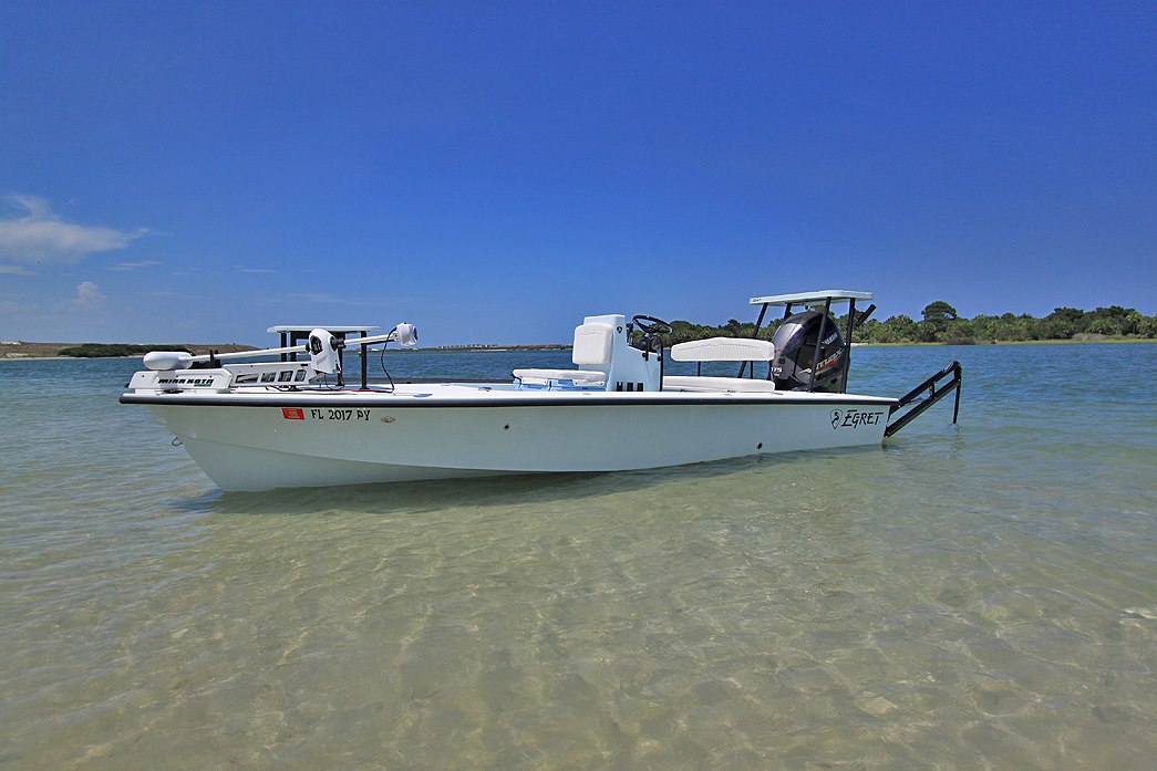 Capt. Tommy Derringer with www.InshoreAdventures.net in St. Augustine Florida, runs fantastic fishing charters in his Egret Boats model Egret 189.