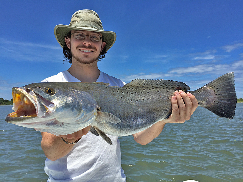 Capt. Tommy Derringer with www.InshoreAdventures.net in St. Augustine Florida, runs fantastic fishing charters in his Egret Boats model Egret 189.