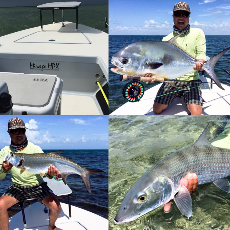 Honson Lau with a Grand Slam: Permit, Bonefish and Tarpon on Fly!