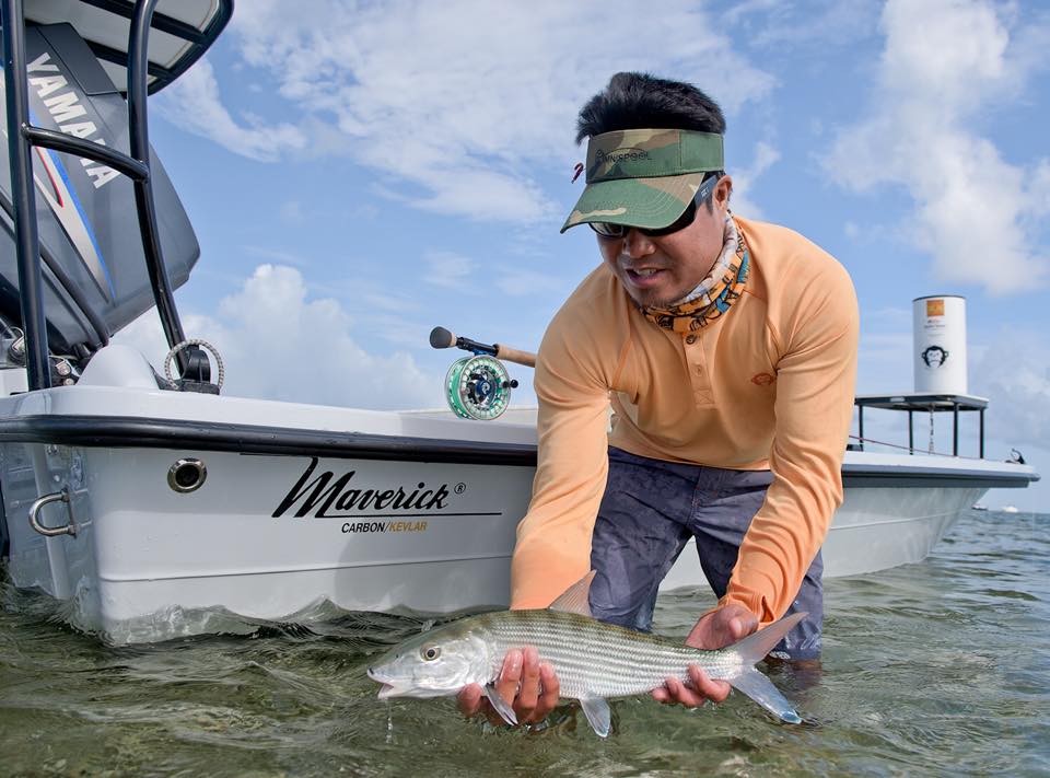 Honson Lau with a Grand Slam on Fly: Permit, Tarpon and Bonefish out of his Maverick HPX