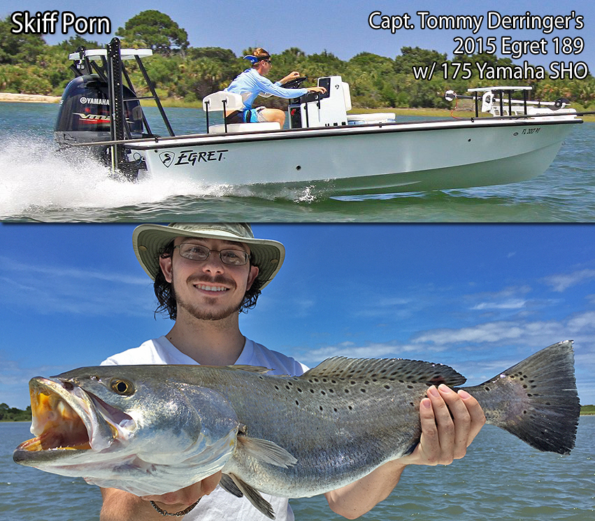 Capt. Tommy Derringer with www.InshoreAdventures.net in St. Augustine Florida, runs fantastic fishing charters in his Egret Boats model Egret 189.