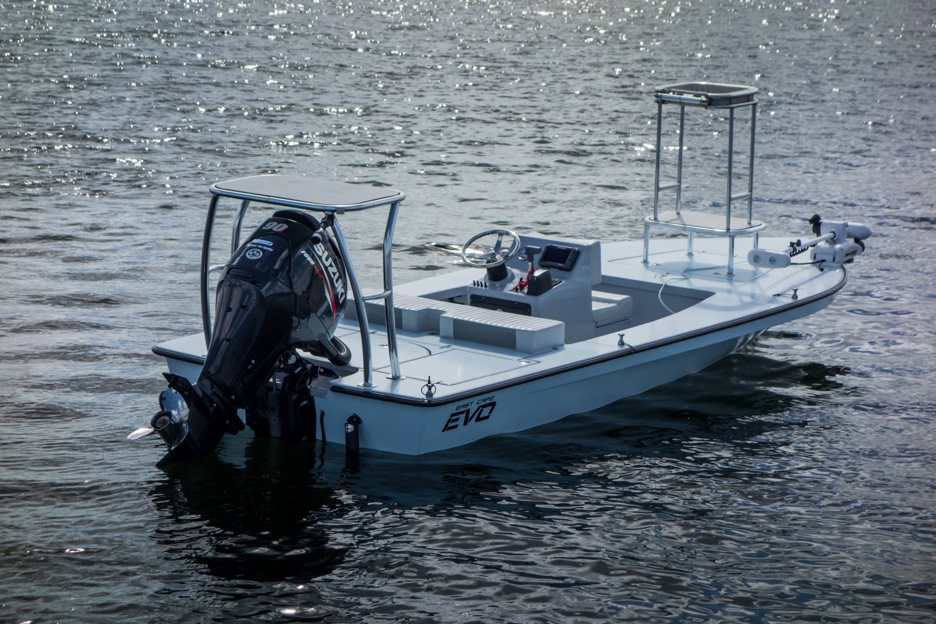 2015 ECS EVO blue and white with Suzuki 90