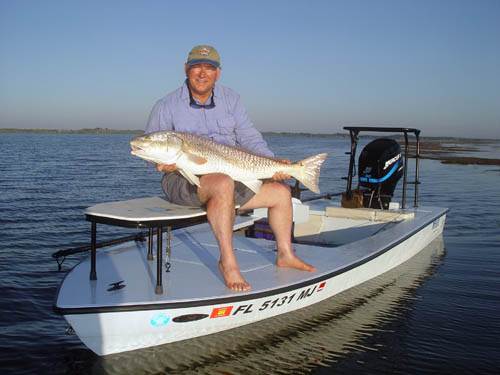 Capt. Scott guides out of a top notch Hell's Bay Professional in the Mosquito Lagoon, Indian River, and surrounding fishy waters