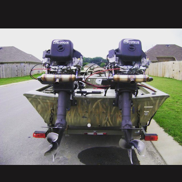 Rooster tailing in a mudboat