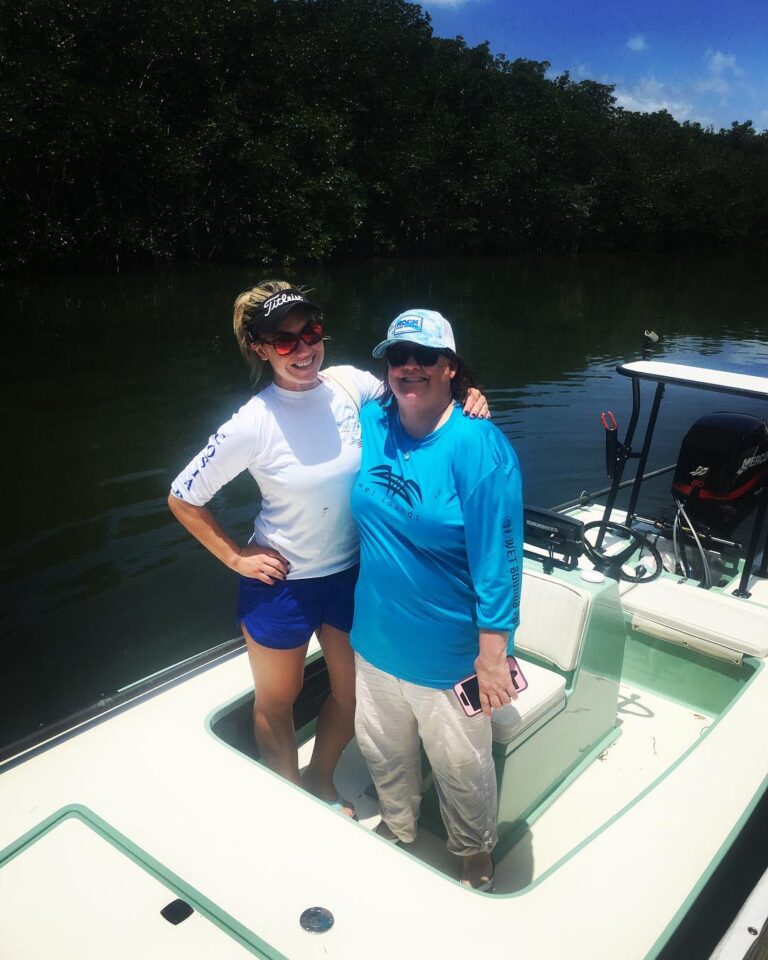 Got Mom out on the little skiff today …