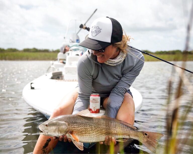 Redfish and Chill with Old Milwaukee brew.