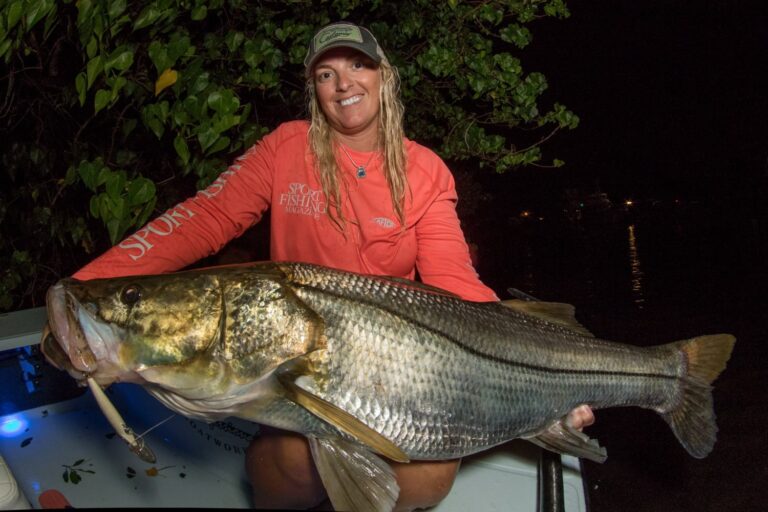 TRUE Snookzilla caught and released by Gina #skifflife