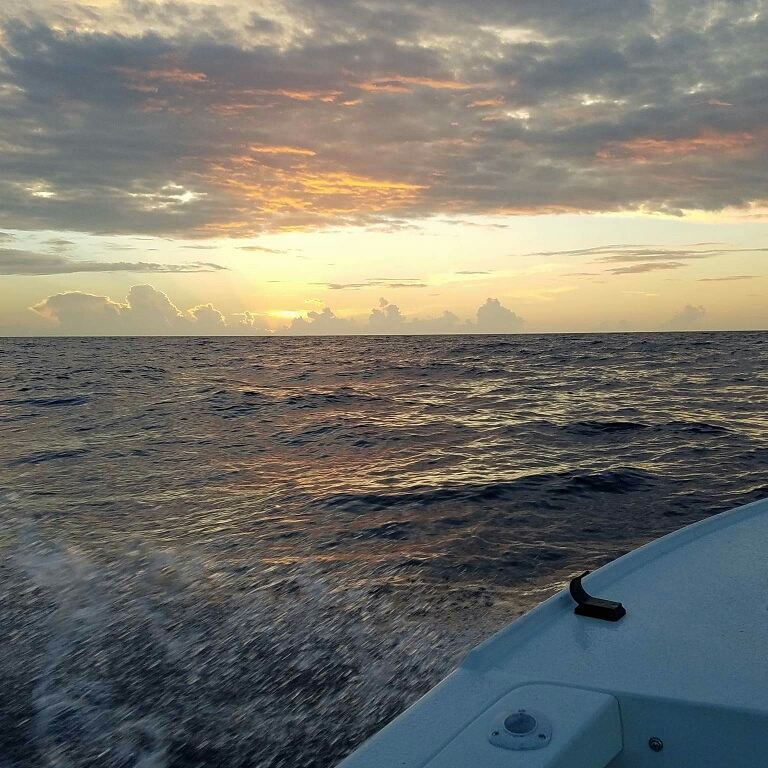 Blessed to witness the sunrise offshore…