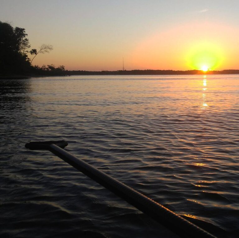 Beautiful Sunset on the Skiff