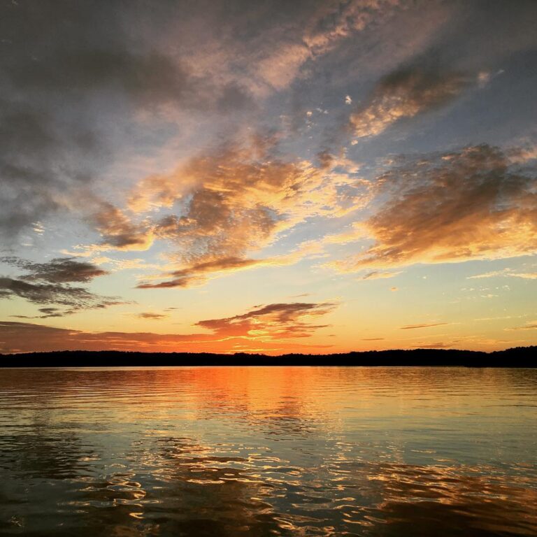 Sunrise over West Point Lake.