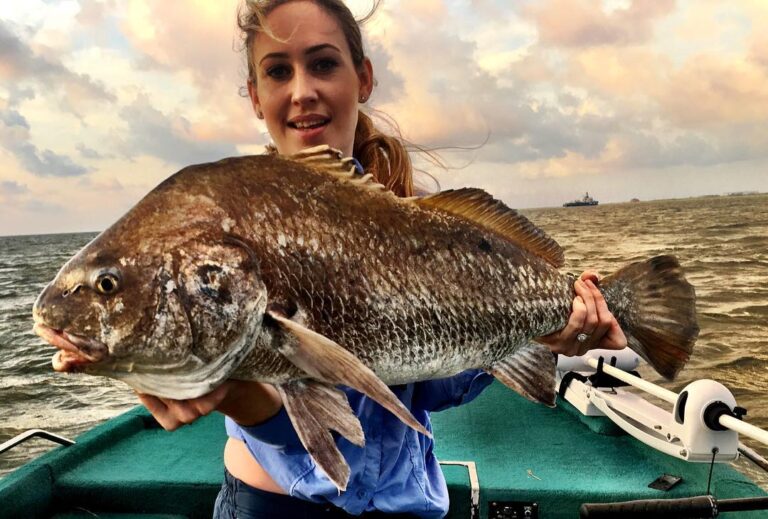 Pretty wife, Big Ugly black drum!                      …