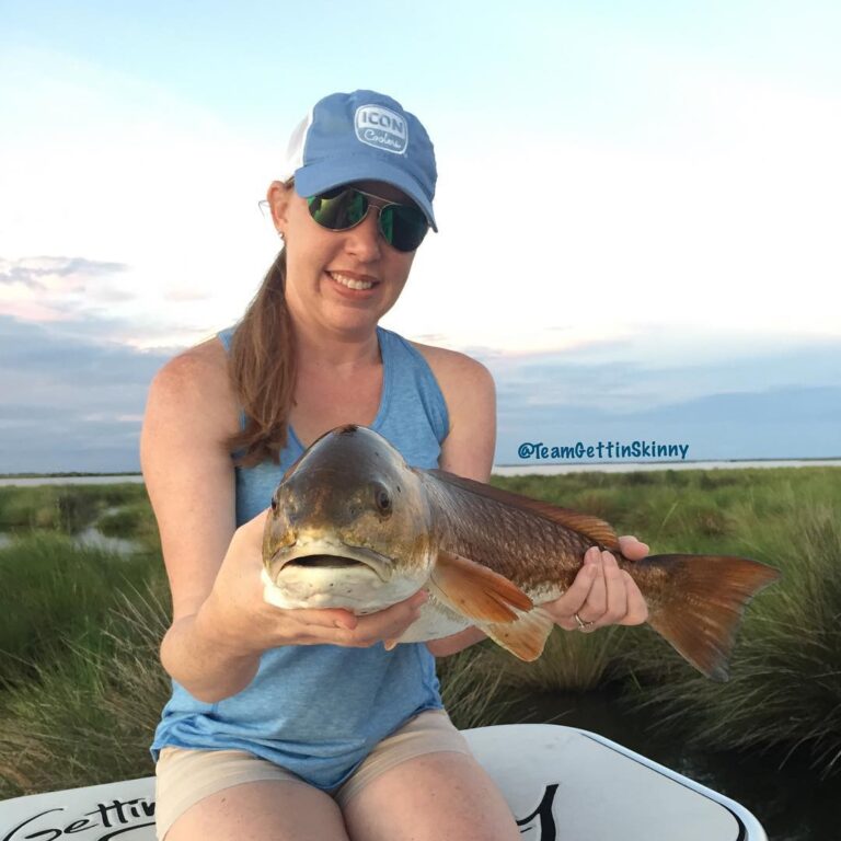 Nicole with a nice slot redfish!