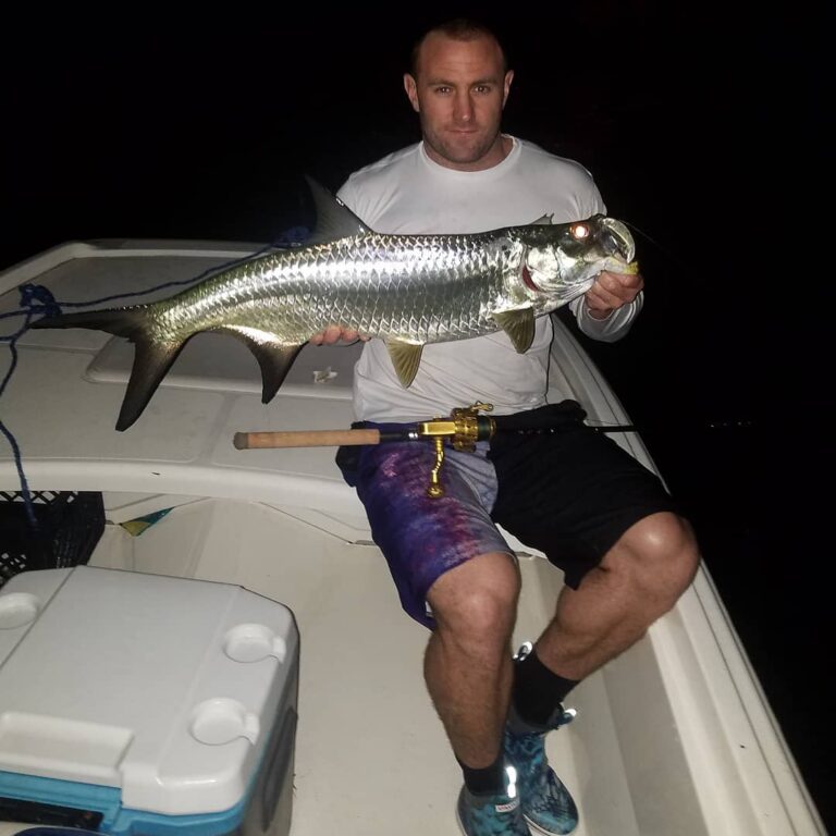 Fun tarpon times on light tackle.