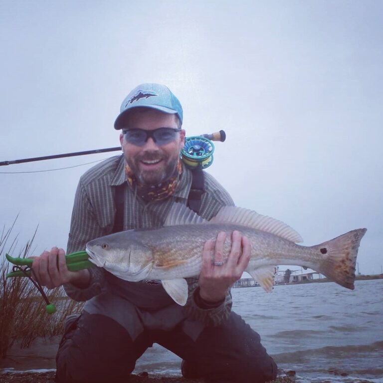 28.5″ redfish caught on a fly you tied