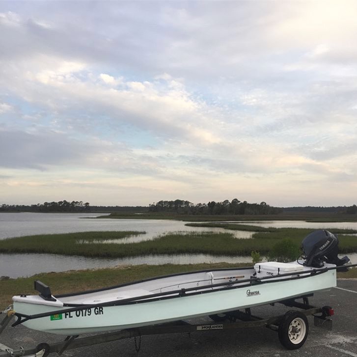 @jayseashan enjoying Dickerson Bay in his Gheenoe