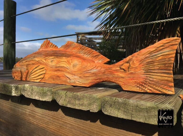 Texas redfish art, proudly displaying “Lonestar” spot.