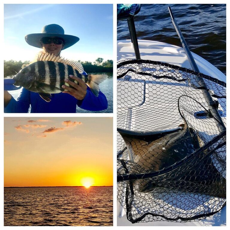 Good trip today we got Jacks, Sheepshead Trout ,Mangrove Snapper and a Stingray….