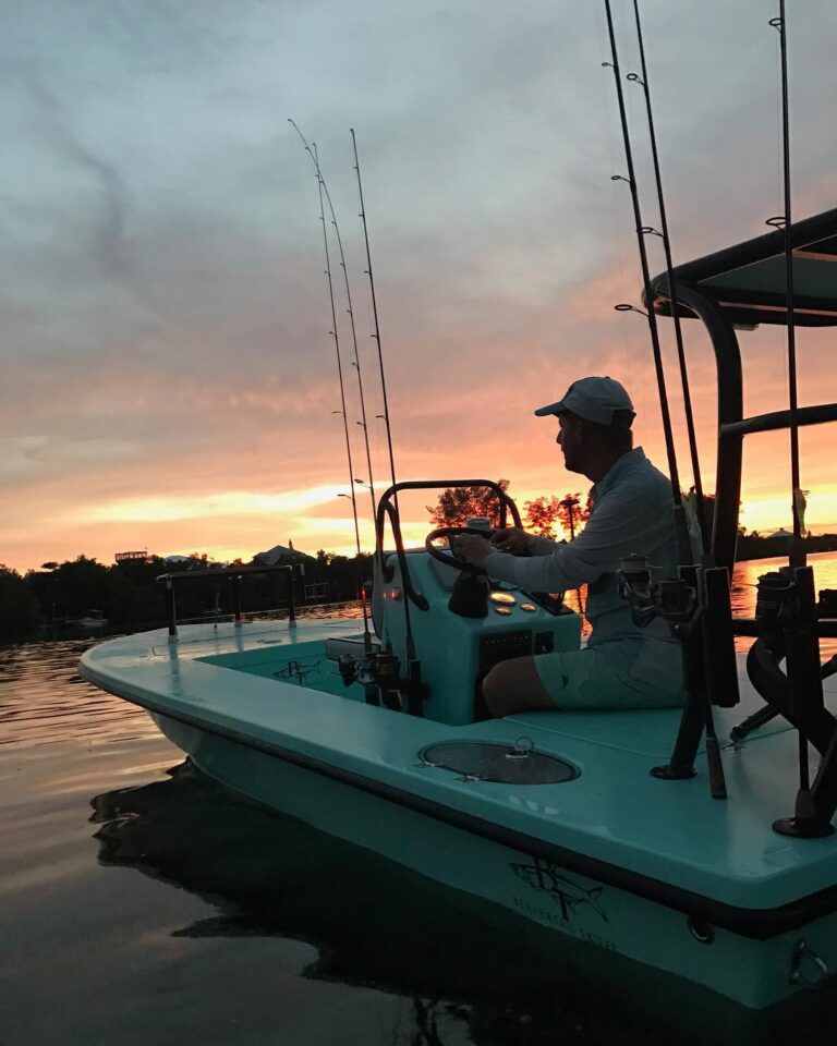 Beavertail Skiff in the sunset