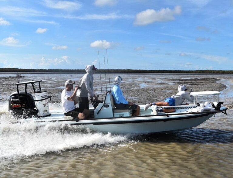 Sam’s Maverick Skiff runnin’ skinny!