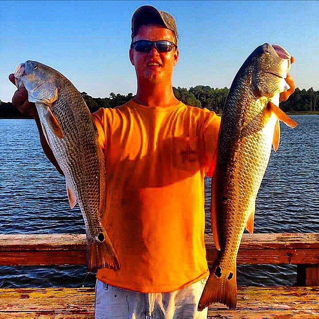 22″ and 27″ Redfish double-fisted!