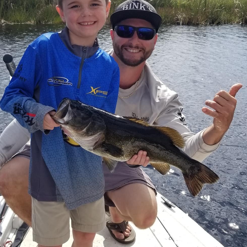 My son and  tearing it up on some topwaters today!! Topwater bite was today.
.
.