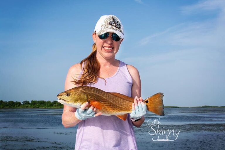 Nicole with a nice slot redfish!