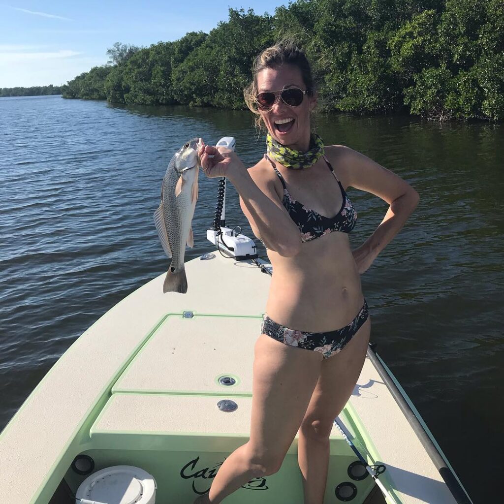 Her first fish on the new skiff!