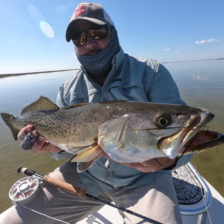 Chuck’s PB trout on the fly