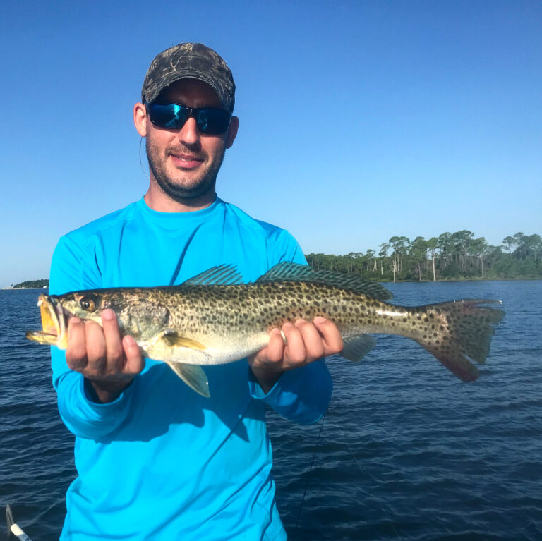 Capt. Adam found the trout!