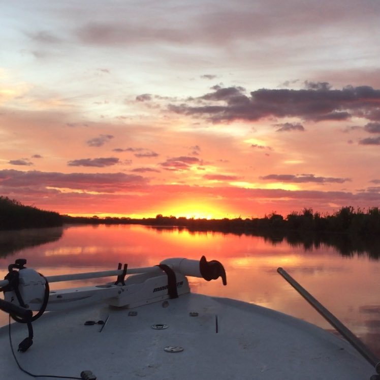 Sunrise on the skiff