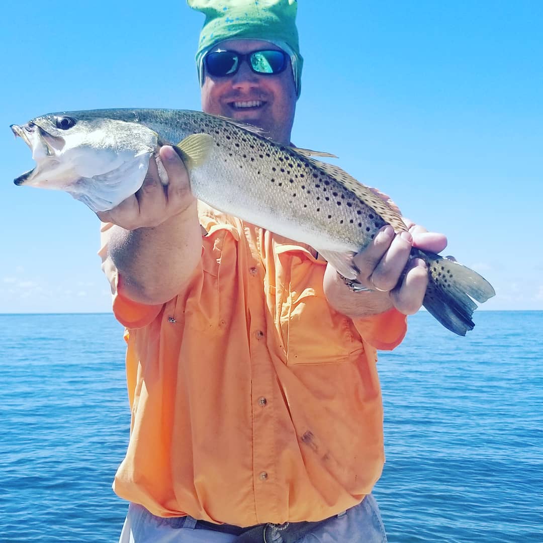 Brad with a beautiful Gator trout!