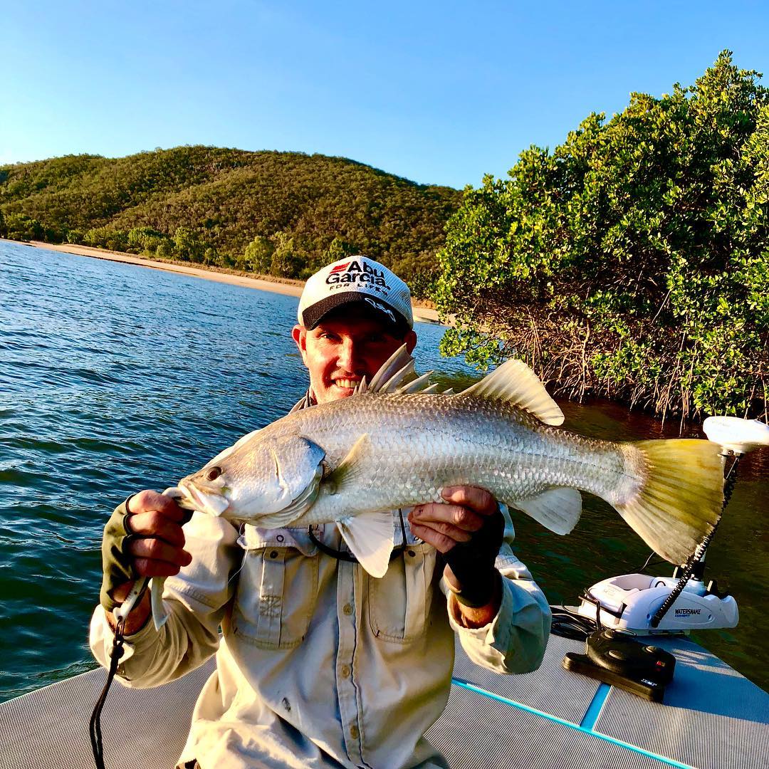 One of the Barra from yesterday’s afternoon trip. The fishing start a little slo