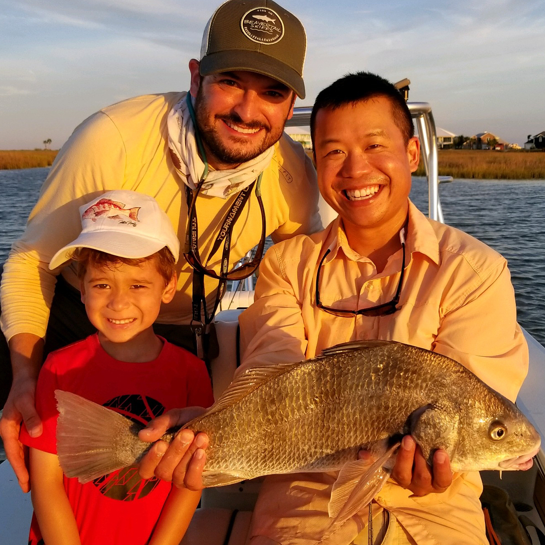 5yr old Weston caught 7 black drum and redfish on his Zebco yesterday.  Not bad