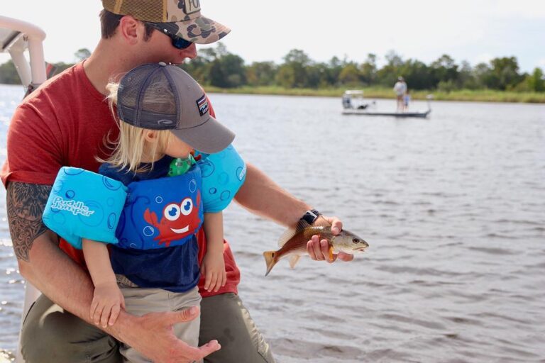 Cool tip, when fishing with young kids, give them something visual to focus on