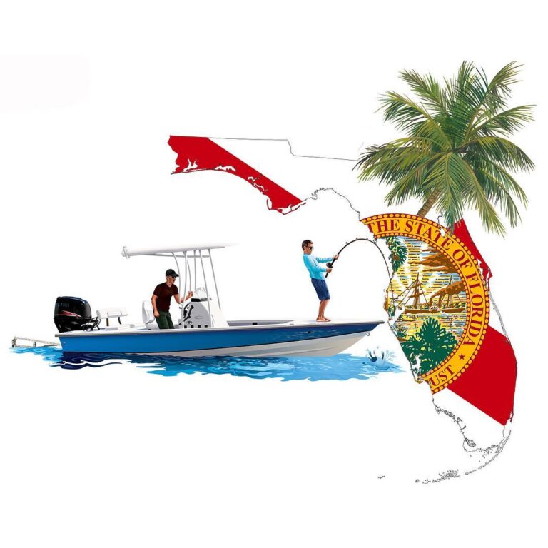 NEW  Design! Center Console on Florida State Flag Map. Check the www.skifflife.u…