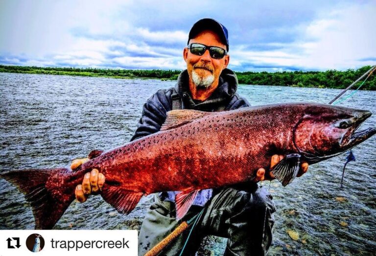 Alaskan KING Salmon caught on one of our 13’6” 9wt builds!