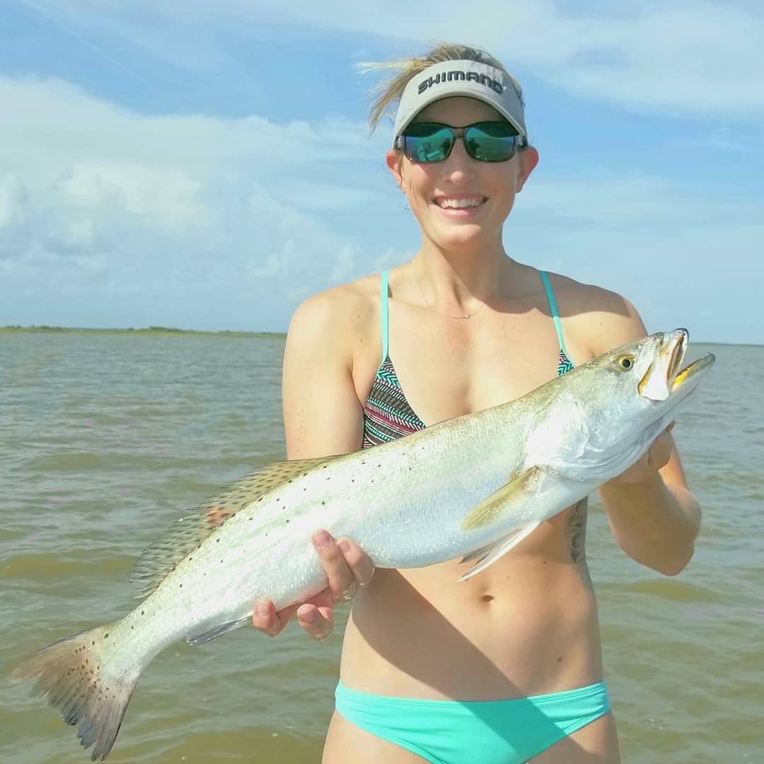 Caught this thick 26" girl on topwater before we got chased out of the water by