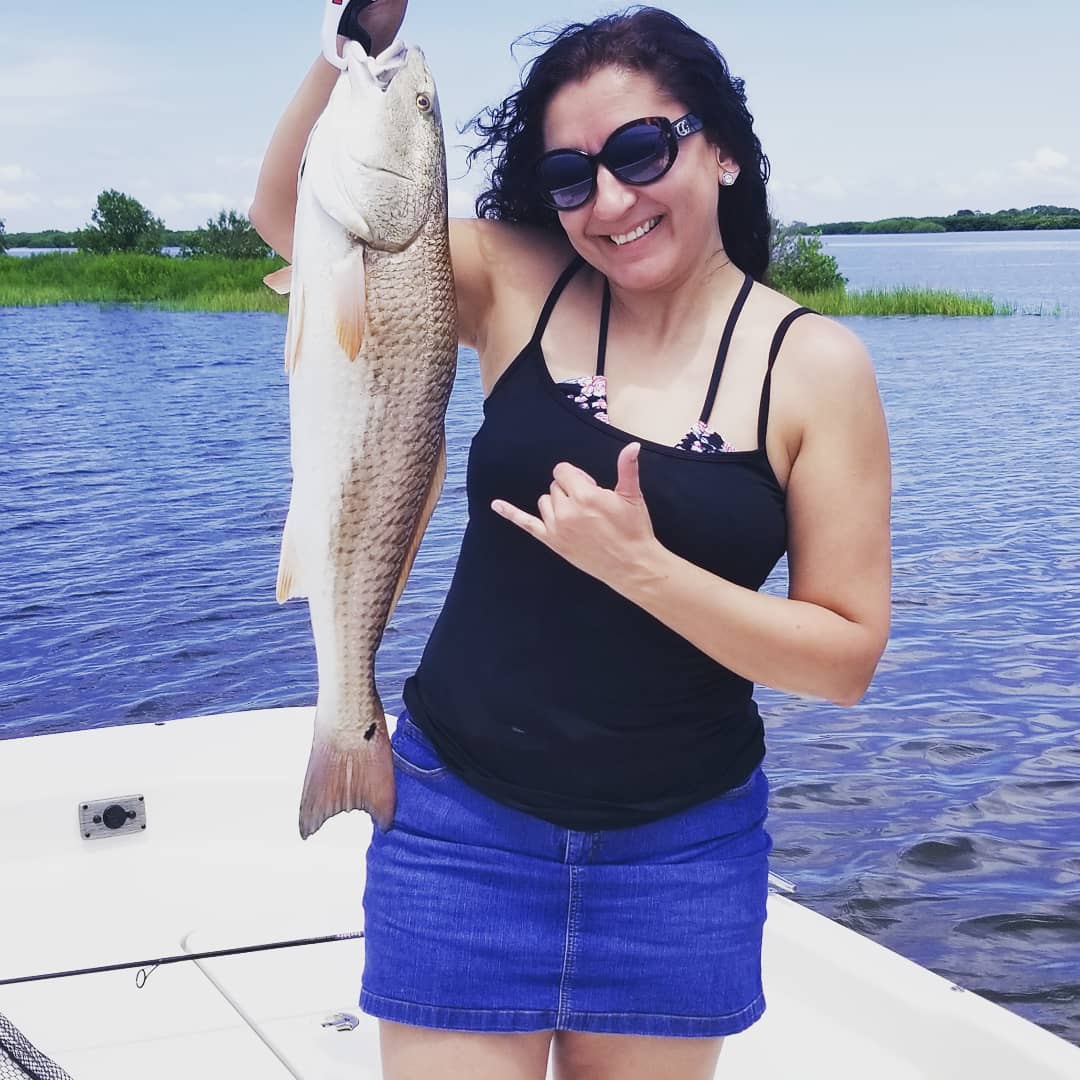 Ingrid showing off her first red ever coming in just over 30" apparently this fi