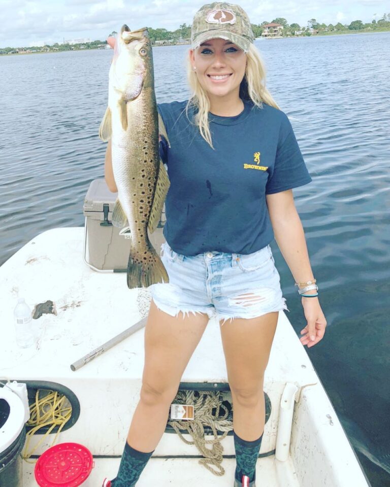 Kacie with Top water action on an an artificial this past weekend!