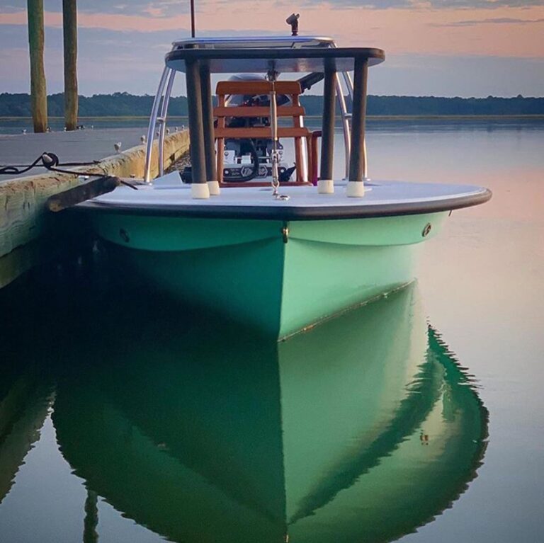 @brianvaughn in his beautiful new @drakeboatworks skiff!