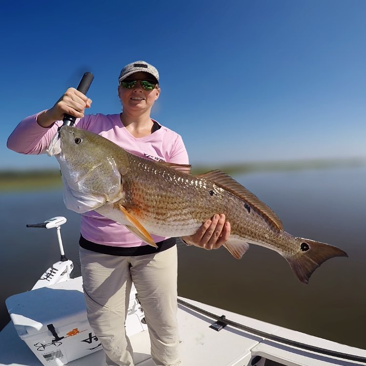 Carrie landed her personal best redfish!