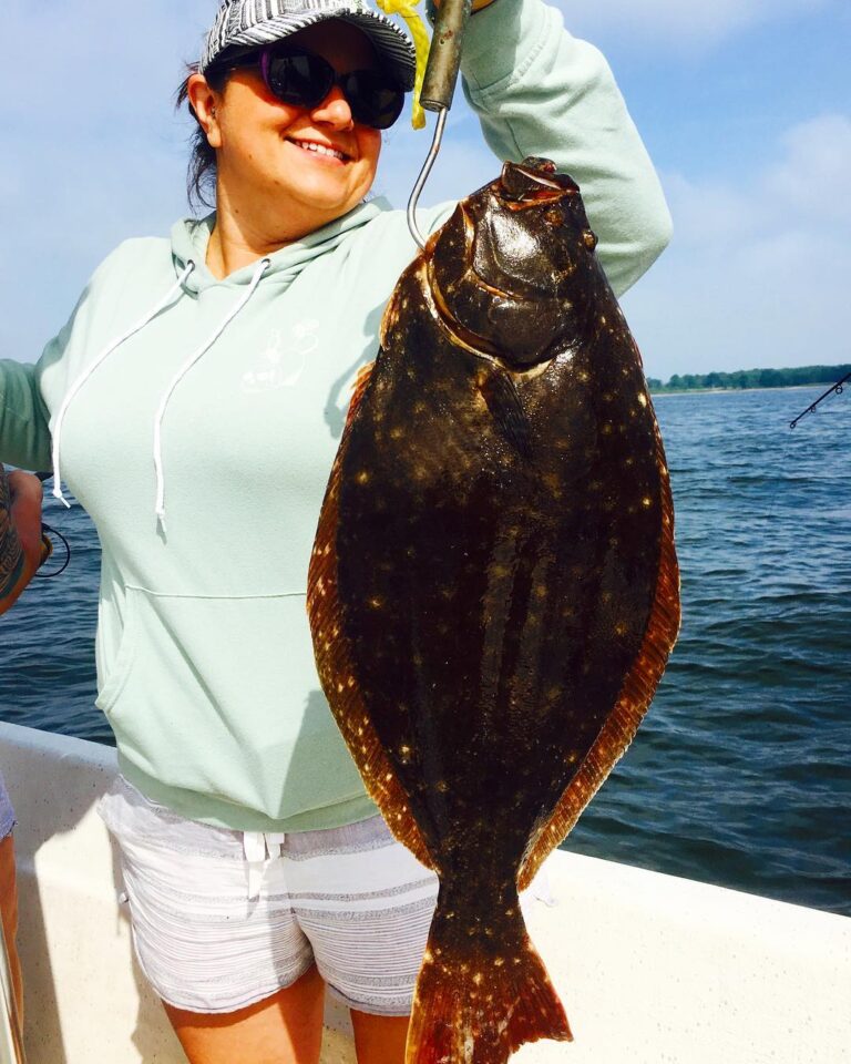 Trish with a nice fluke