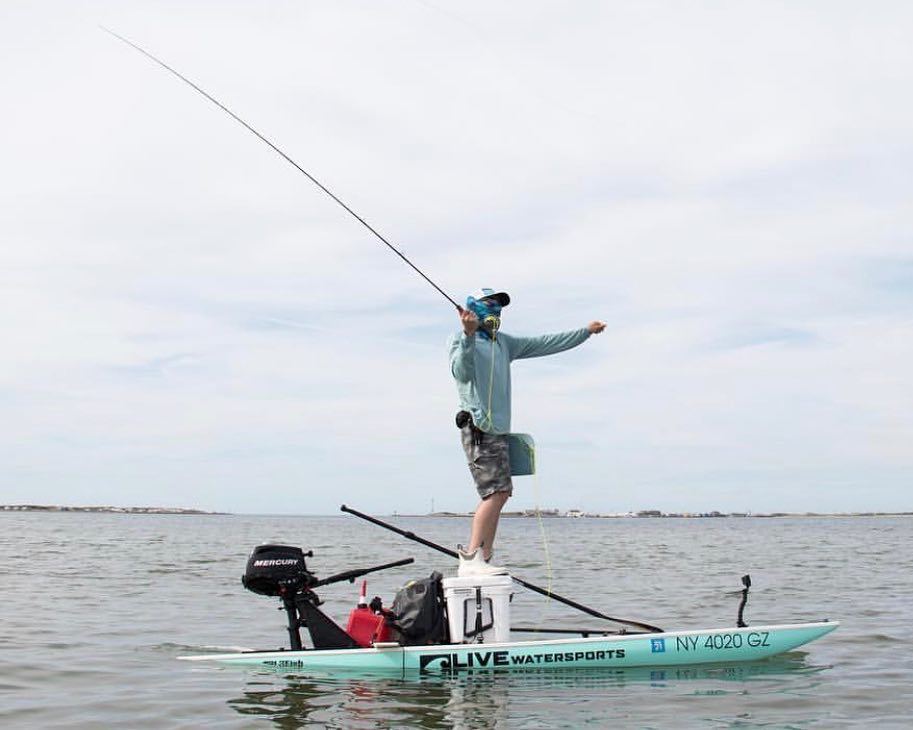 getting that birds eye view sight fishing from his decked out L2fish