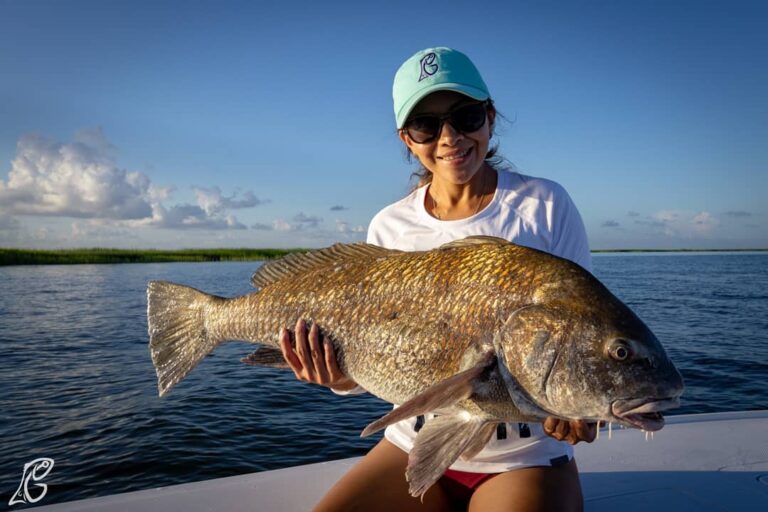 Mardi Marsh out there catching fish with them Kylie Jenner lips!  At 36″/30 this