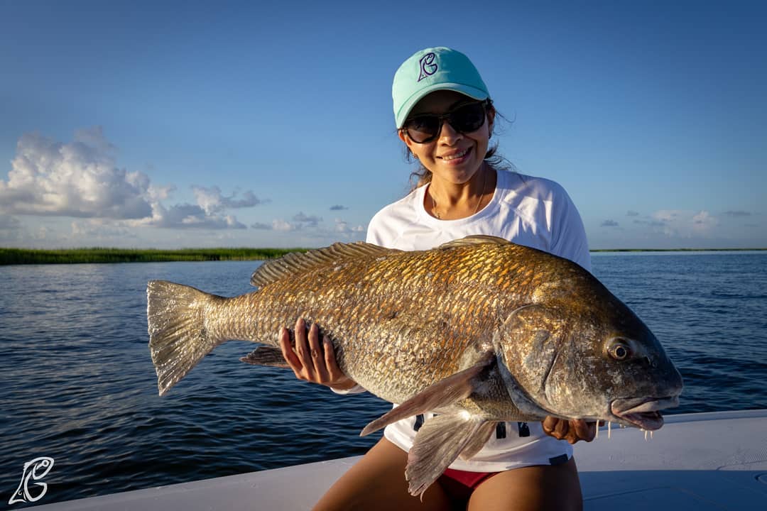 Mardi Marsh out there catching fish with them Kylie Jenner lips!  At 36"/30 this