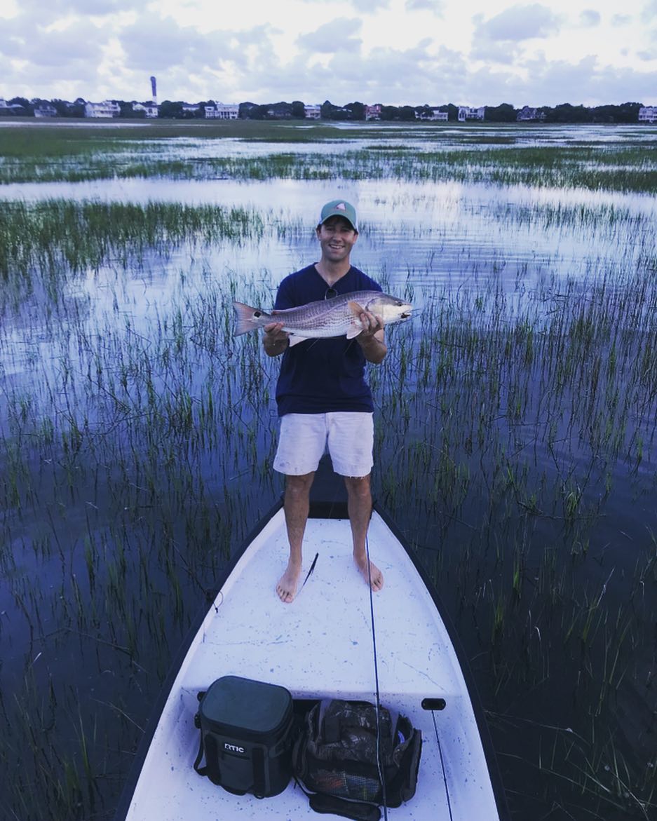 and  making the most out of this flood tide tonight with a nice red on fly on a